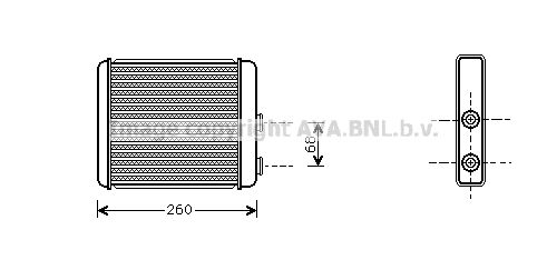 AVA QUALITY COOLING Теплообменник, отопление салона OL6260